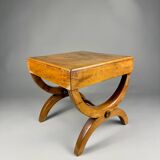 Vintage side table in solid wood with drawer