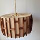 Suspension scandinave en bois et toile de jute