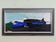 Mid-century modern "blue stream" vintage swedish abstract oil painting, framed, hans osswald