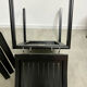 Lot 4 old vintage design chairs Dieticker Bruno Rey black wood year 70