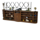Mahogany bookshelf from English work around 1900 – documented historical provenance from the Montgolfier family.