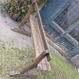 Banc ancien en bois, France XIXème