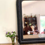 Louis Philippe mirror of the period with the plate repainted in nour