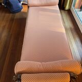 Méridienne vintage en bois sculpté