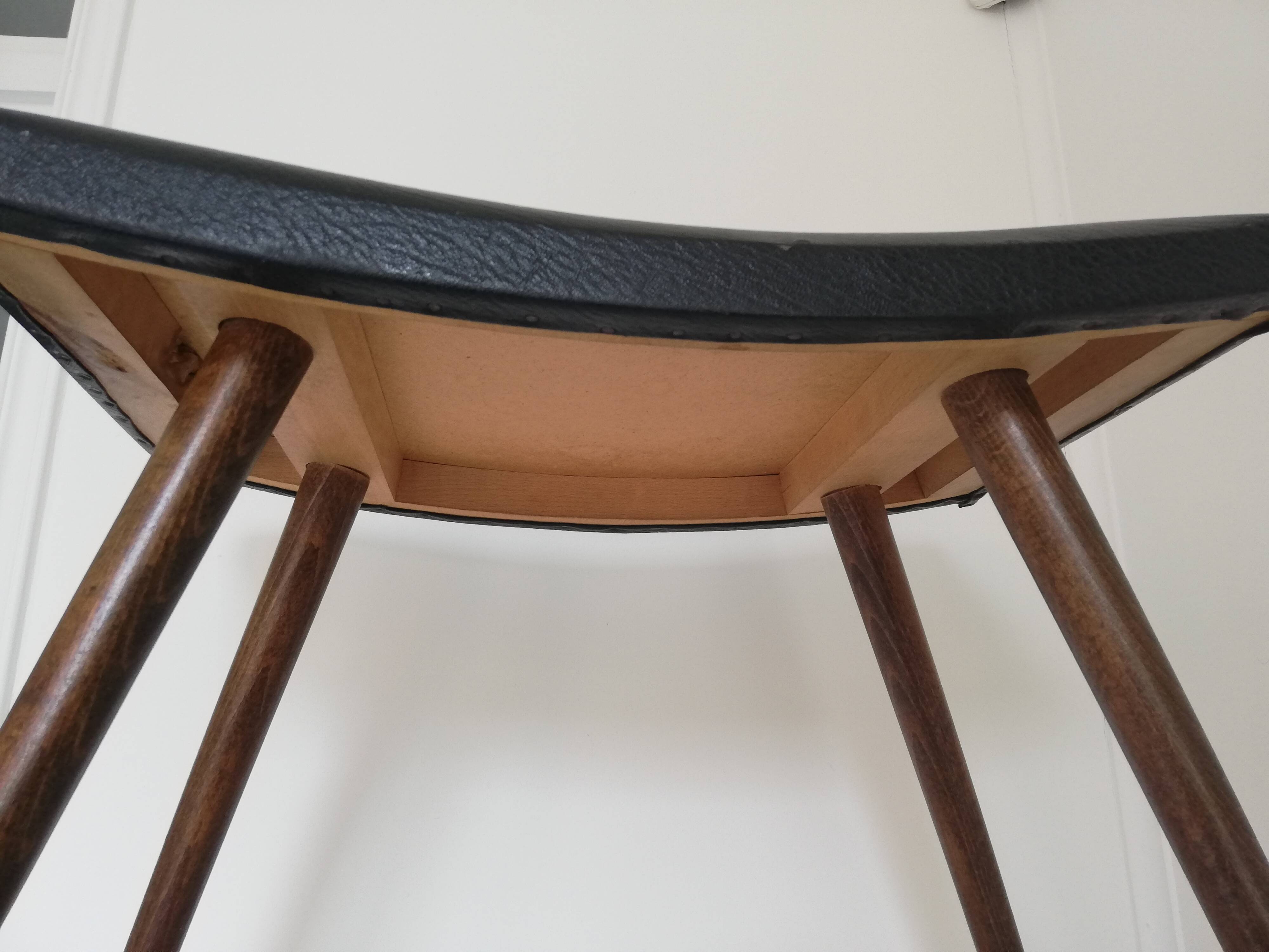 Black skai stool