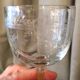 6 verres a pied pour vin cuit ou porto en verre avec une jolie frise