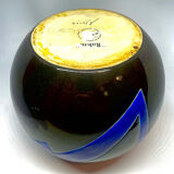 Vase boule français céramique - J. Suzor motif géométrique - Ruban