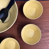 Ceramic black and yellow nuts dispender set 1960s