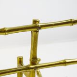 Bamboo-like coat rack in bronze