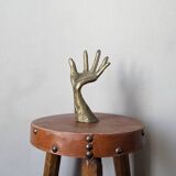 Vintage bronze hand sculpture ring sizer handcrafted decorative object