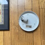 Vintage wall ceiling light in white glass