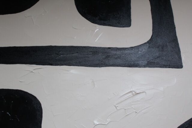 Abstract painting geometric shapes 100x81cm contemporary