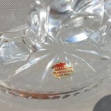 Pair candle holders vintage crystal Buder double torches