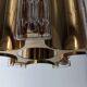 Hollywood Regency brass pendant by Vitrika, Denmark circa 1970.