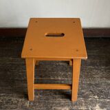 Tabouret de ferme art populaire peinture barn d'origine