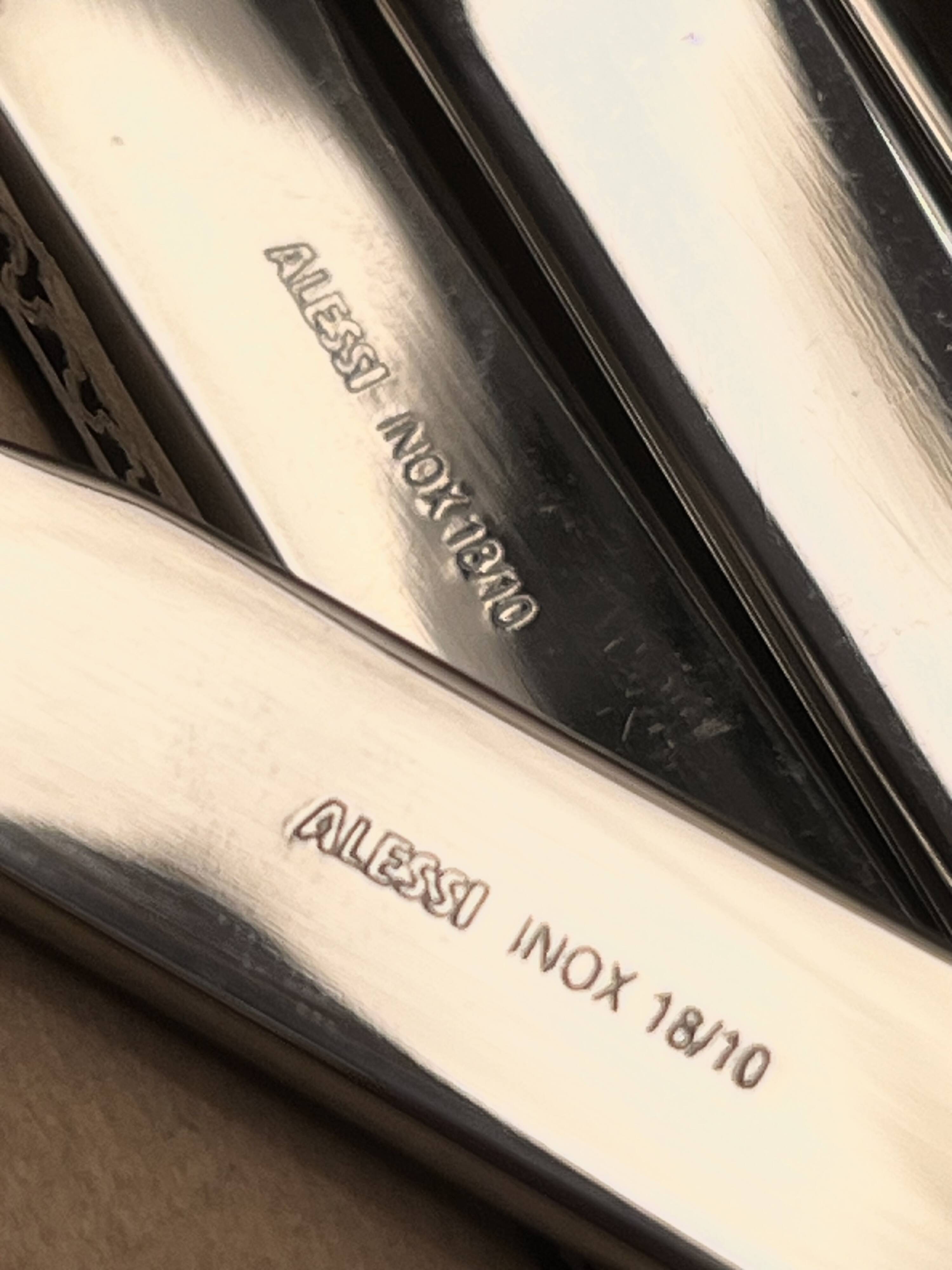 Achille Castiglioni for Alessi Set Dry Fish Knives and Forks
