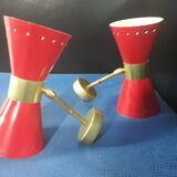 Italian red wall lights