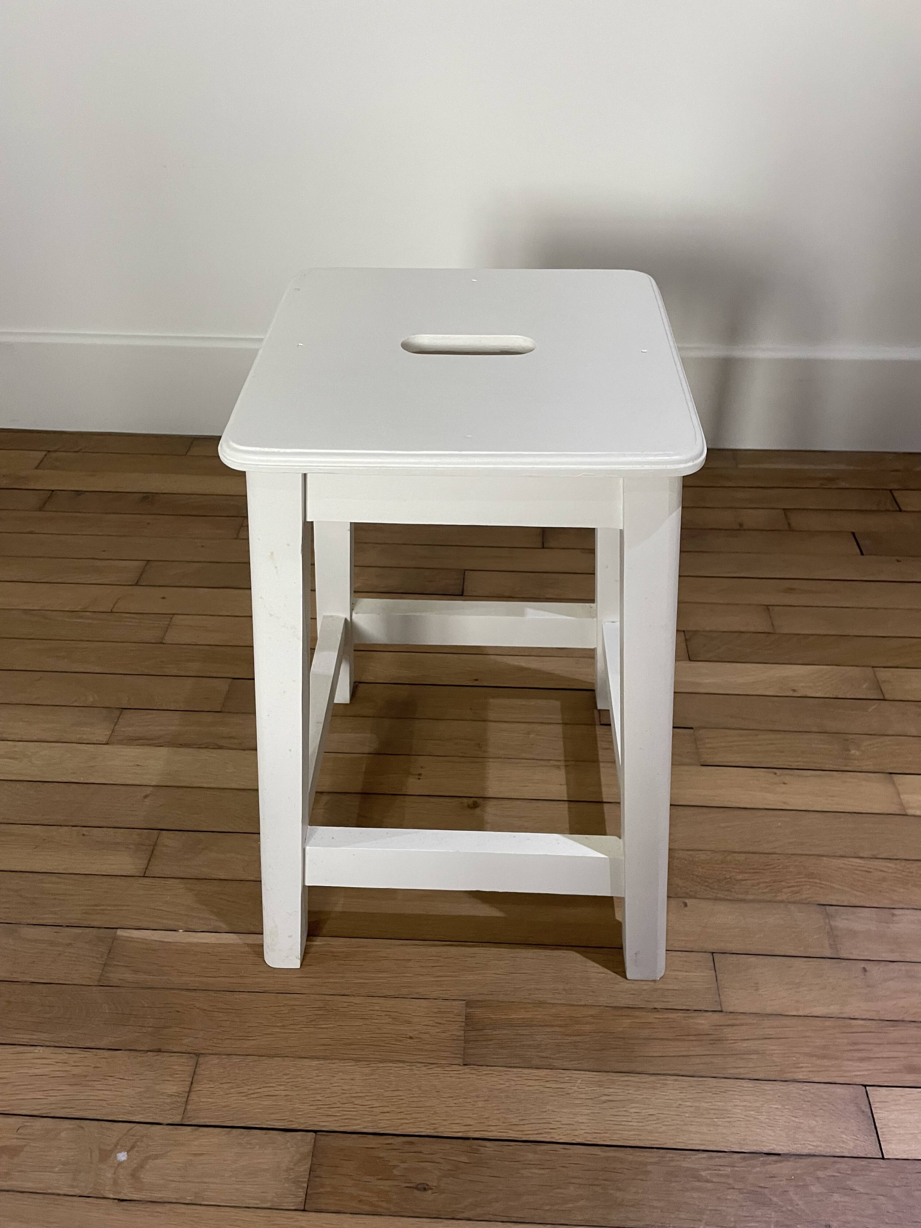 Vintage painted wooden stool