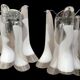 White and transparent “selle” murano glass wall sconces