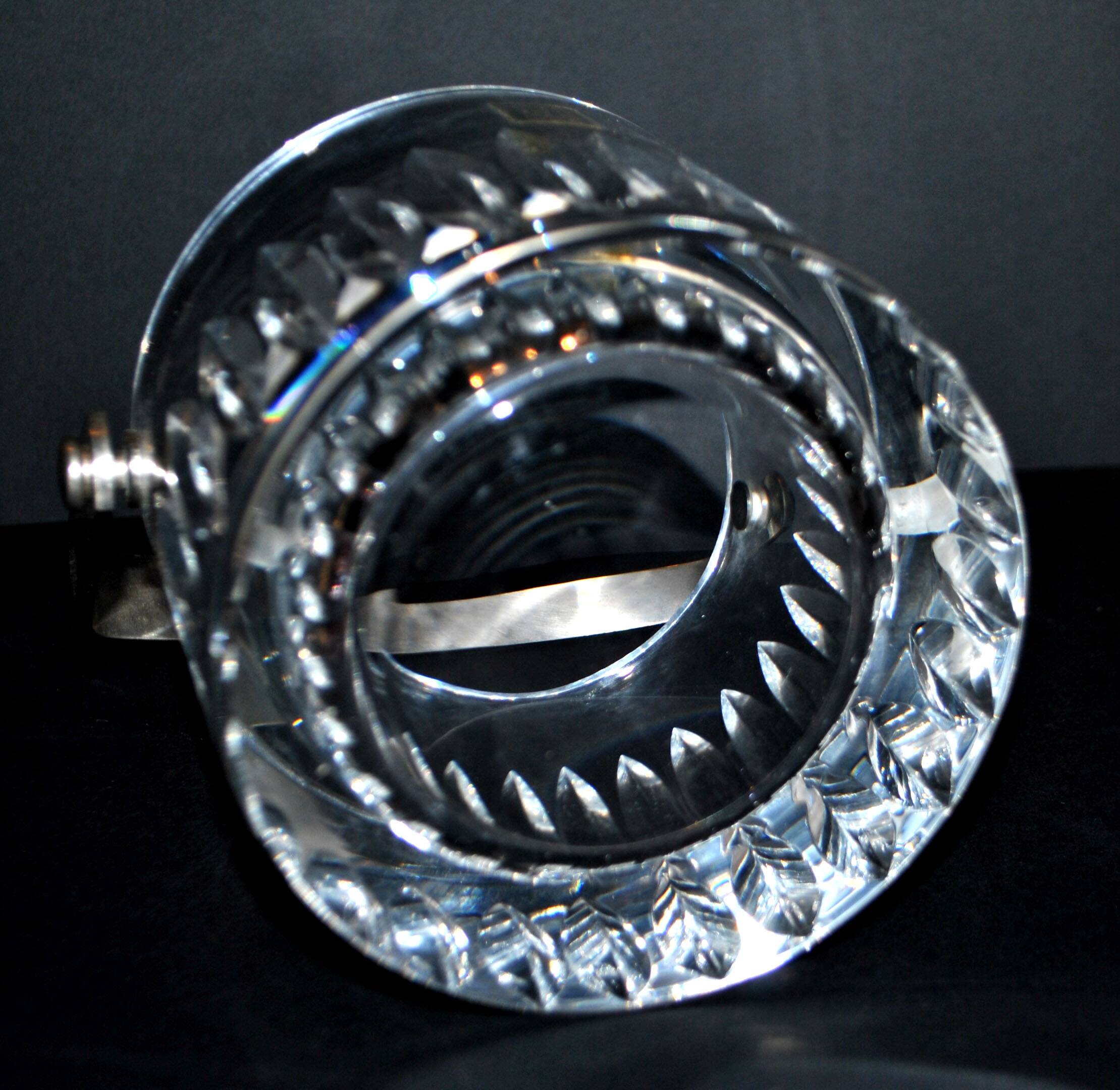 Glaçon Avignon ice bucket in Saint-Louis crystal with BAR WHISKY label