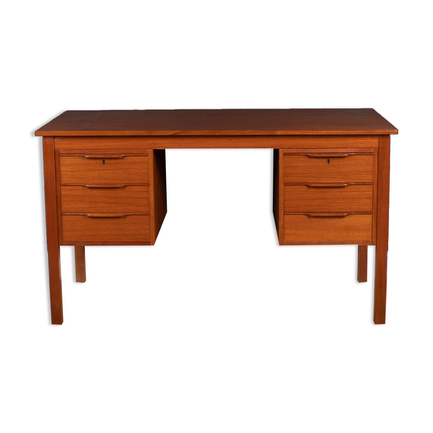 Retro Danish Mid Century Danish Teak Desk By Bent Silberg Mobler