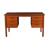Retro Danish Mid Century Danish Teak Desk By Bent Silberg Mobler