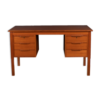 Retro Danish Mid Century Danish Teak Desk By Bent Silberg Mobler