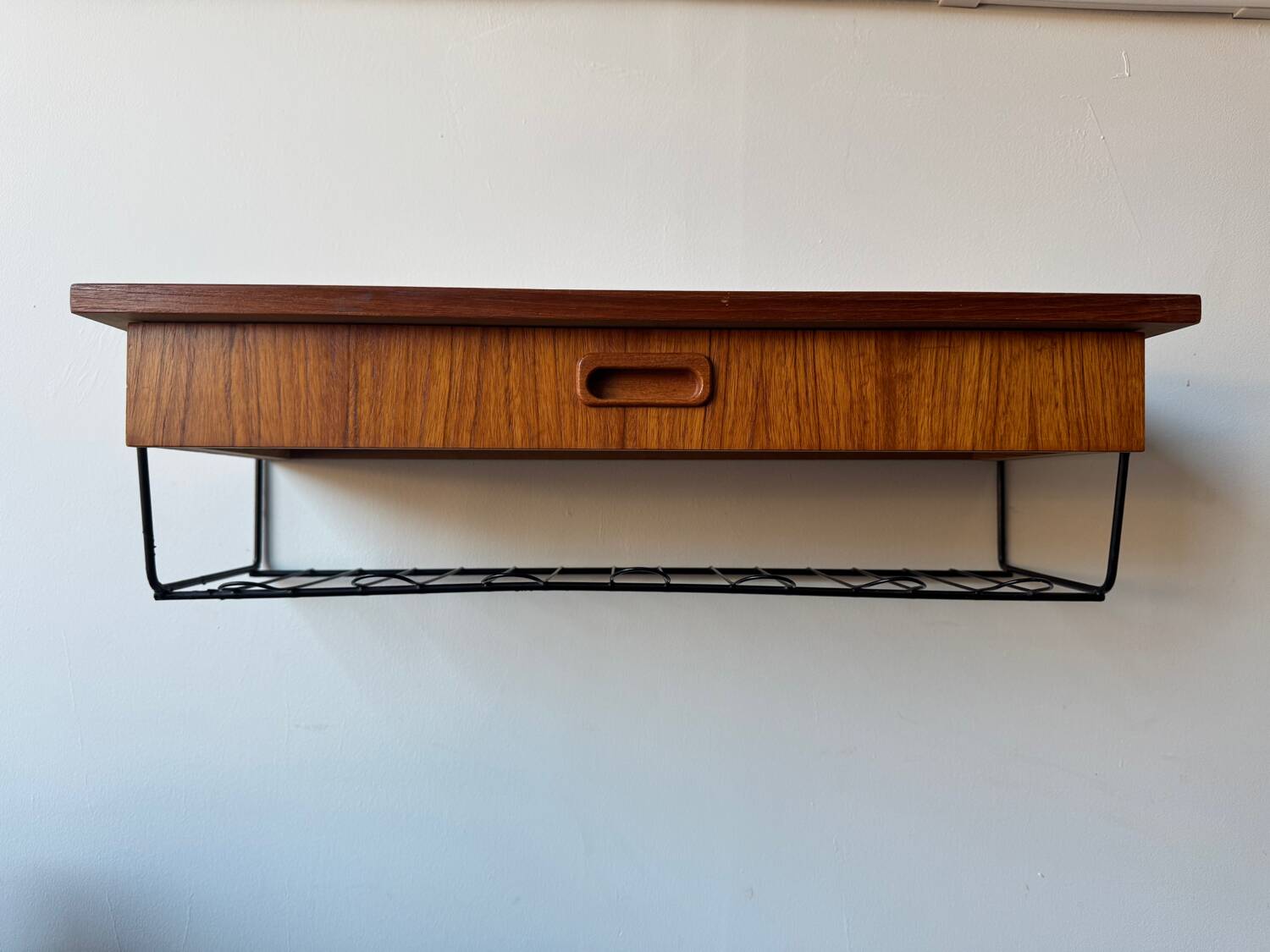 Vintage Norwegian Teak Wall Shelf, 1960s