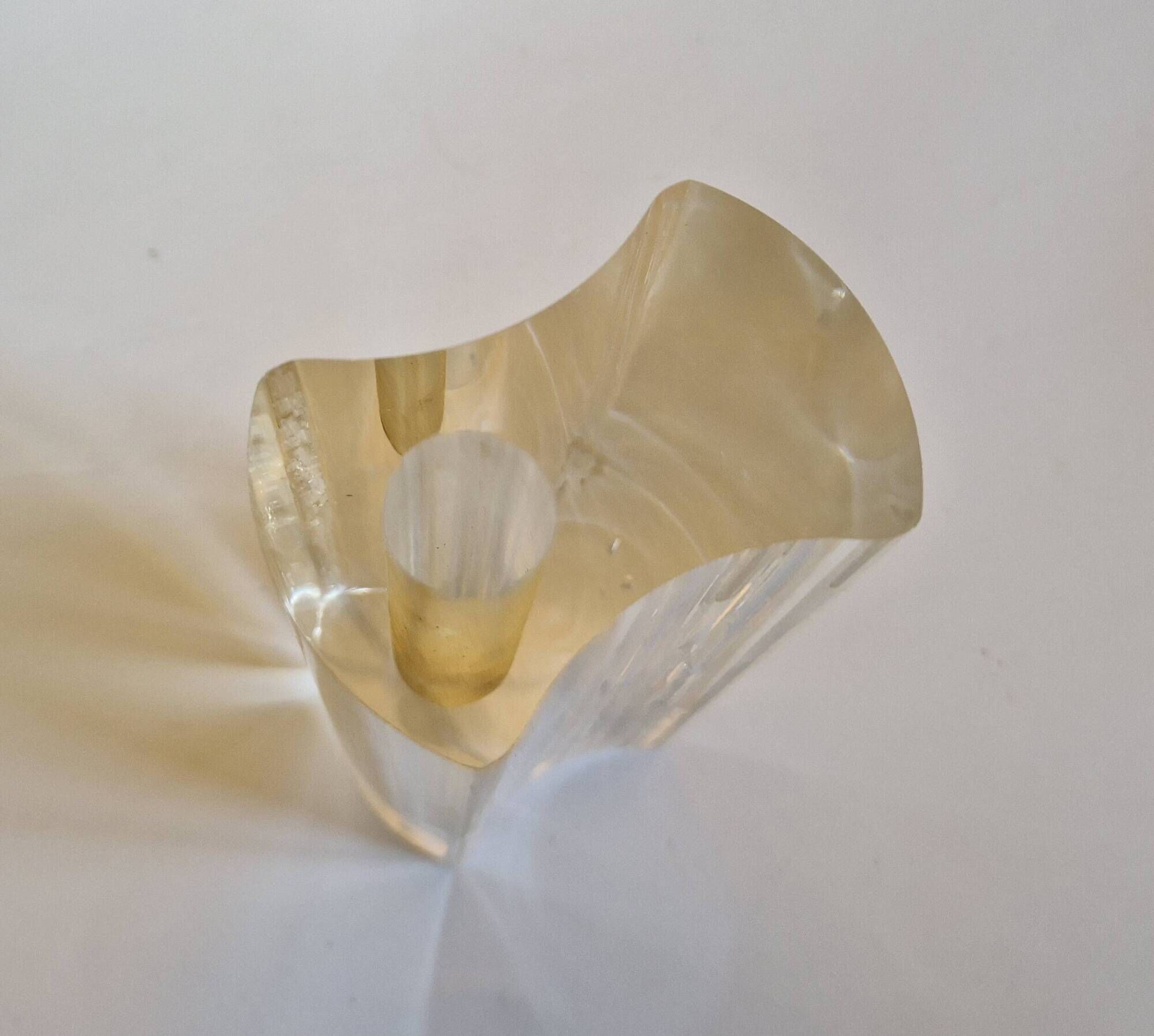Lucite soliflore vase guzzini eo vintage 1970