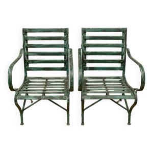 Paire fauteuils - ancien xixeme bois