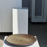 Indonesian green ceramic dish D:26.5