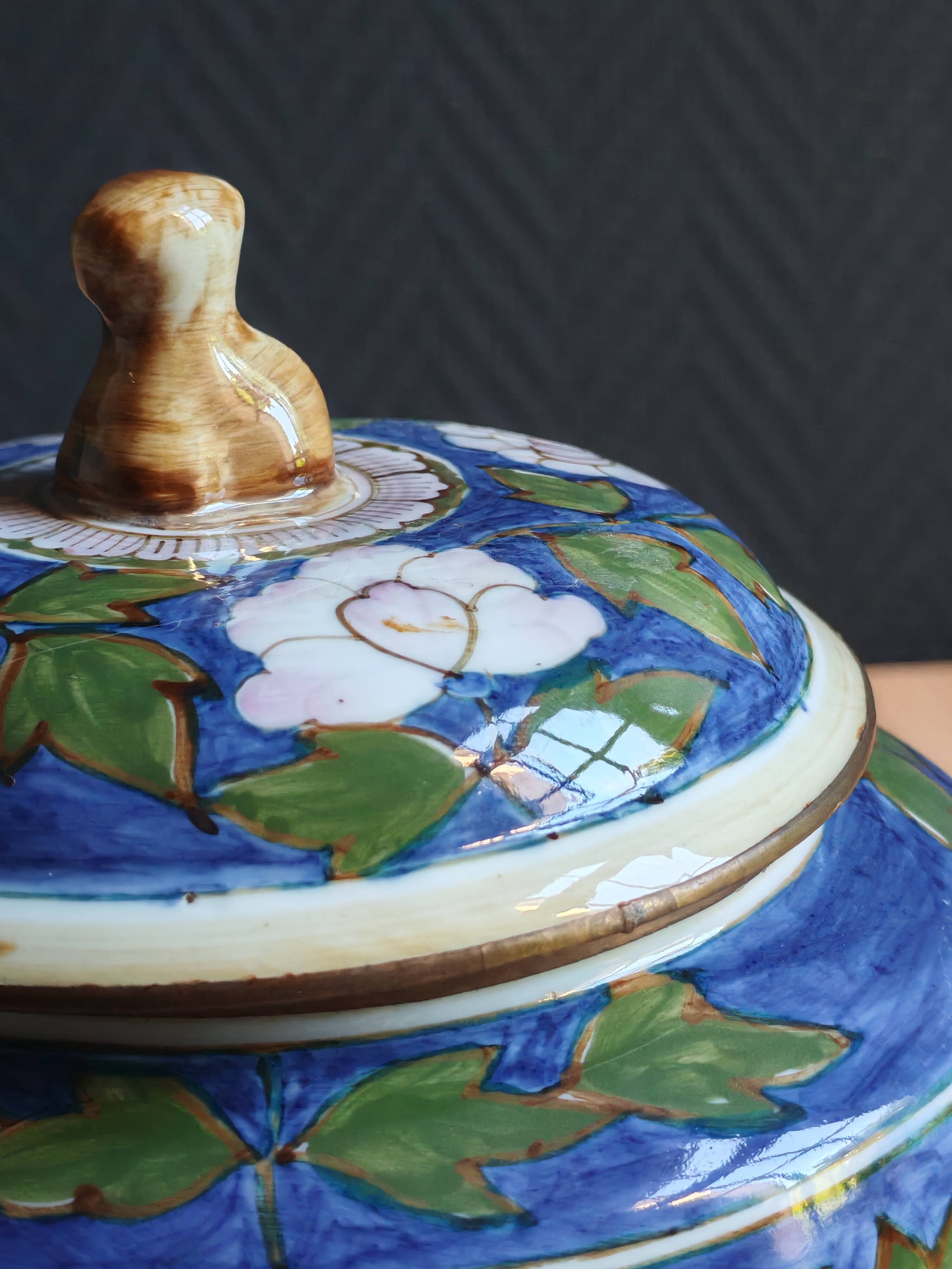 Mélarti Porcelain Vase with Lid - Hand-Painted Covered Pot