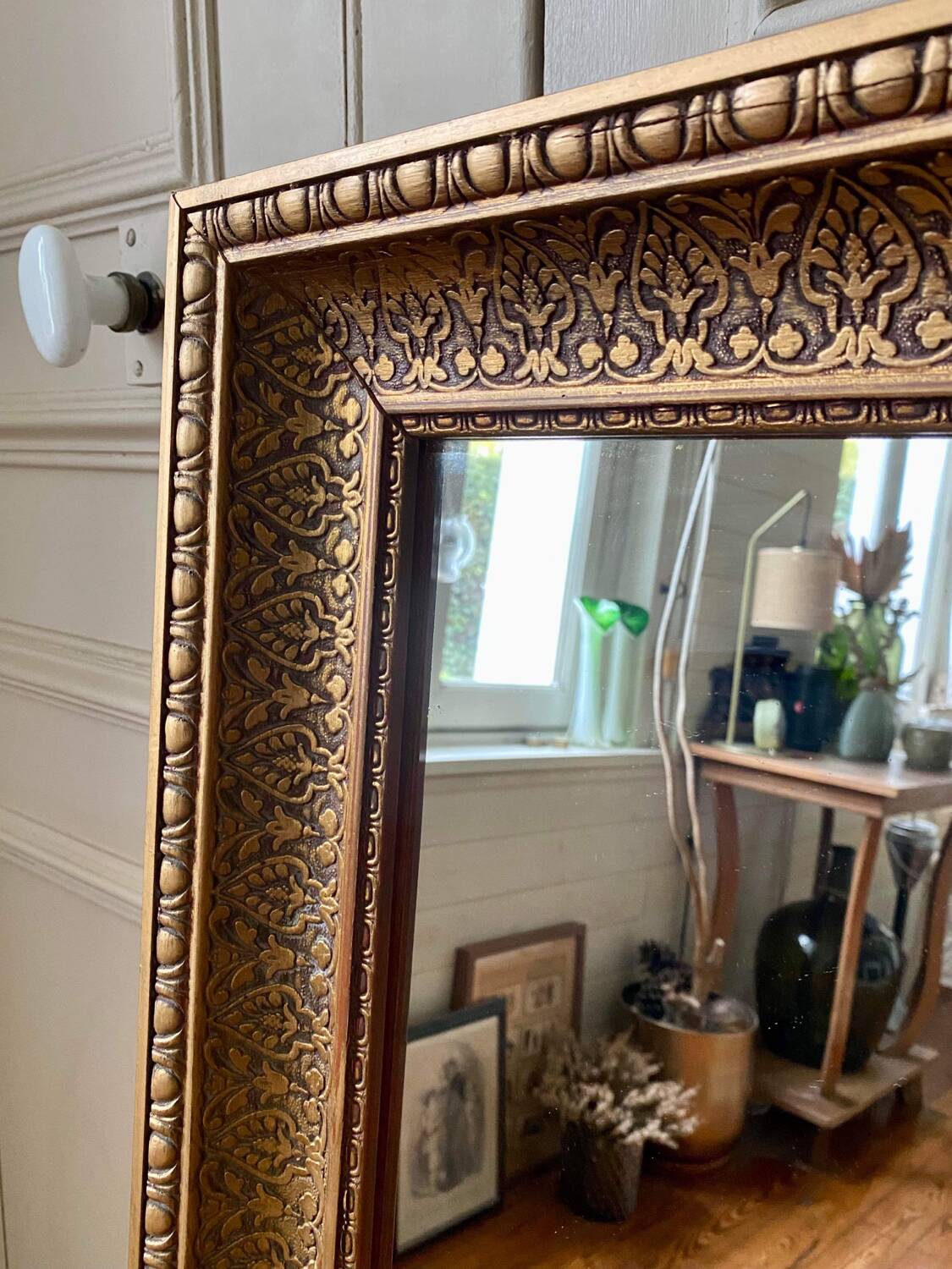 Large gilded wood mirror