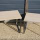 2 nesting tables chrome steel travertine