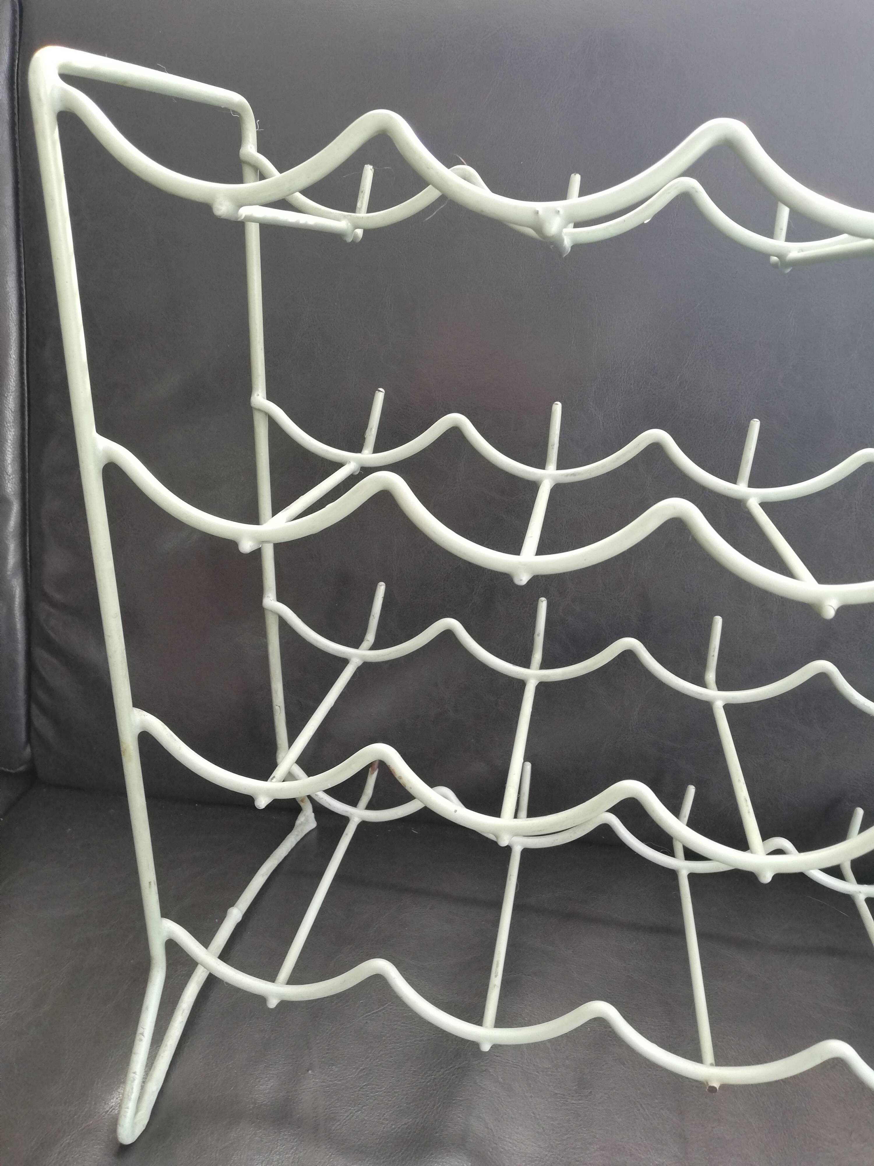 Metal bottle holder Céladon green