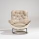 MICHEL CADESTIN KARATE LEATHER ARMCHAIR, 1970s