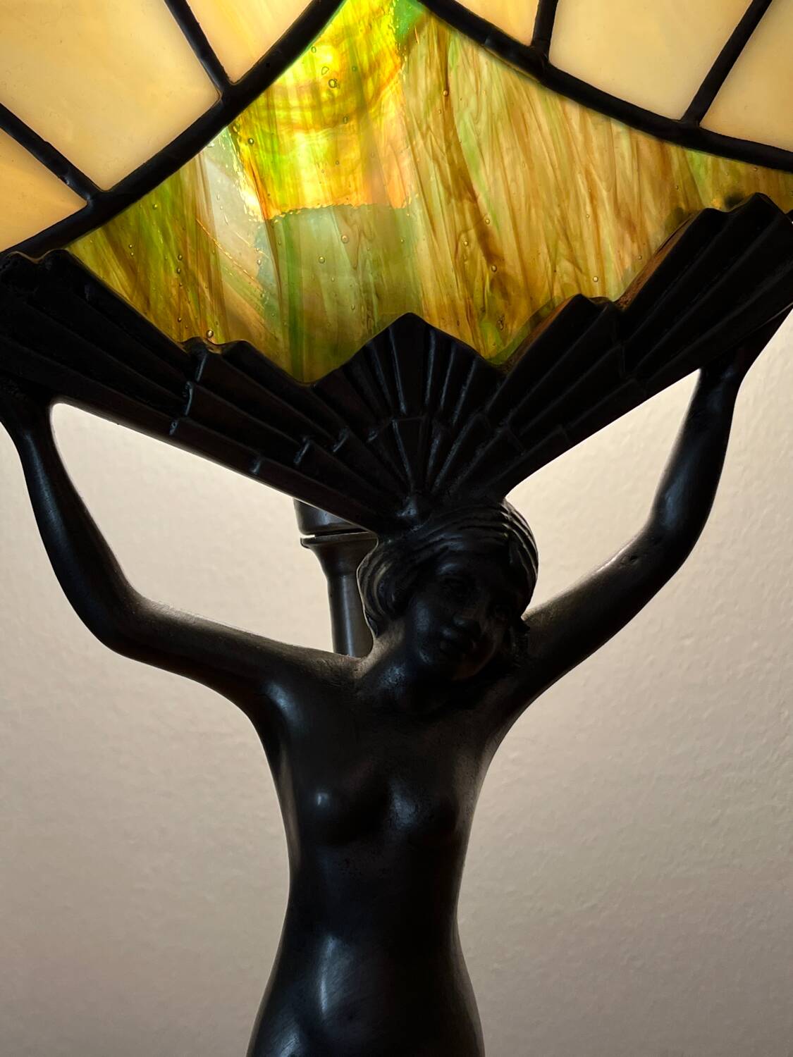 Lampe « éventail » art nouveau
