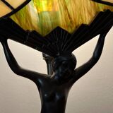 Art Nouveau “fan” lamp