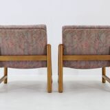 1970s Pair of Beech Armchairs and Coffee Table  by TON, Czechoslovakia