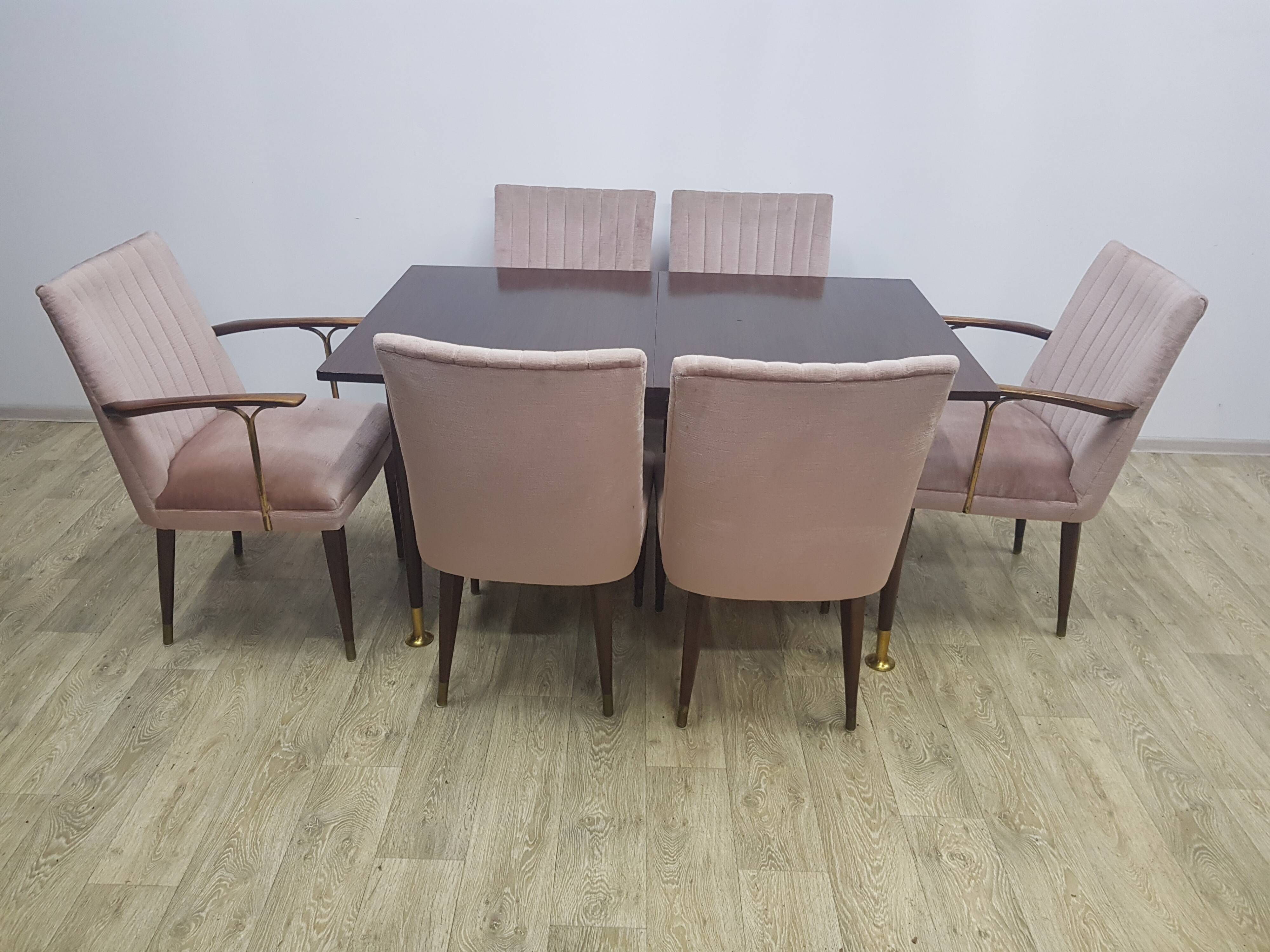 Mid-Century, Table and chair set, 1960s/70s.
