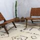 Deux fauteuils marocain en cuir