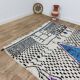 Handmade wool Berber rug 200 X 188 CM