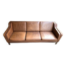 Leather sofa, vintage Scandinavian sofa in camel leather
