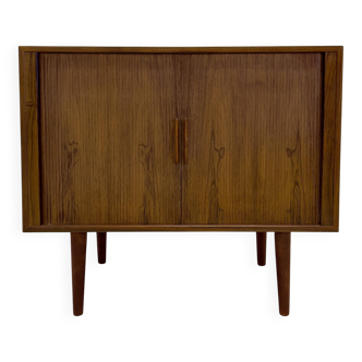 Rosewood Tambour Door Cabinet By Kai Kristiansen For Feldballes