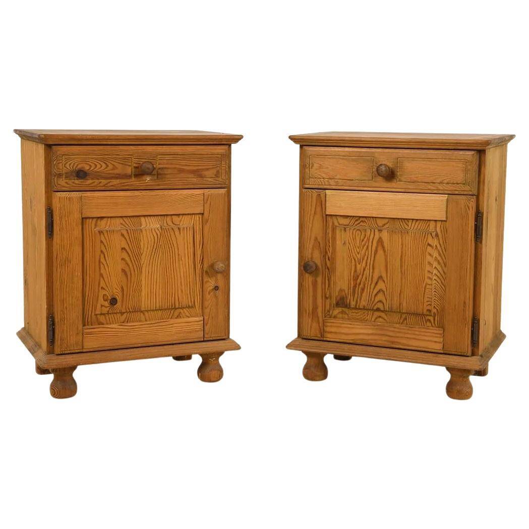 Danish Wall Hanging Bedside Tables in Pine, 1970s/80s, Set of 2