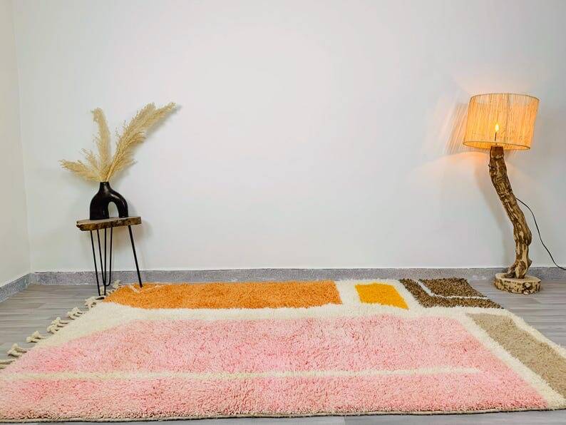 Handmade pure wool rug, size 150 x 250 cm