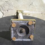 Column lamp base in alabaster and bronze