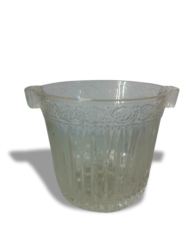 Seau à glace verre moulé