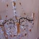 Chandelier to, colored crystal tassels