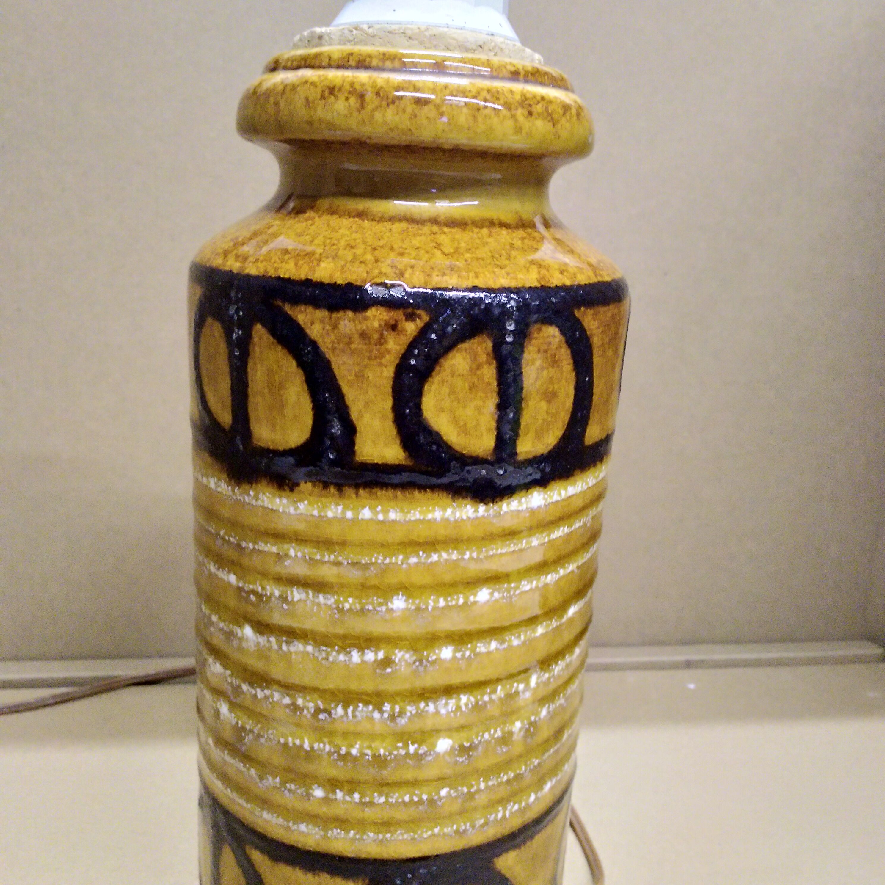 Vintage ceramic lamp foot